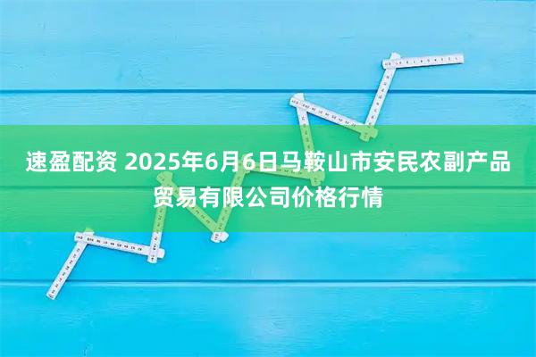 速盈配资 2025年6月6日马鞍山市安民农副产品贸易有限公司价格行情