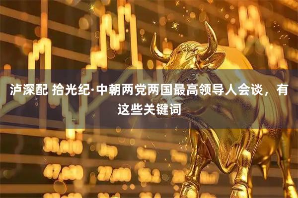 泸深配 拾光纪·中朝两党两国最高领导人会谈，有这些关键词
